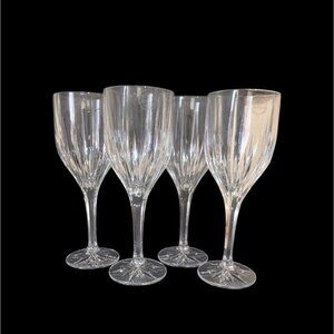 Lenox Starlight Crystal Wine water goblet Glasses Set Of 4 in box  10oz